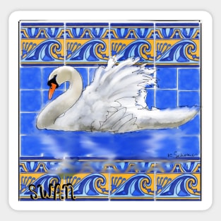 Talavera Swan Sticker